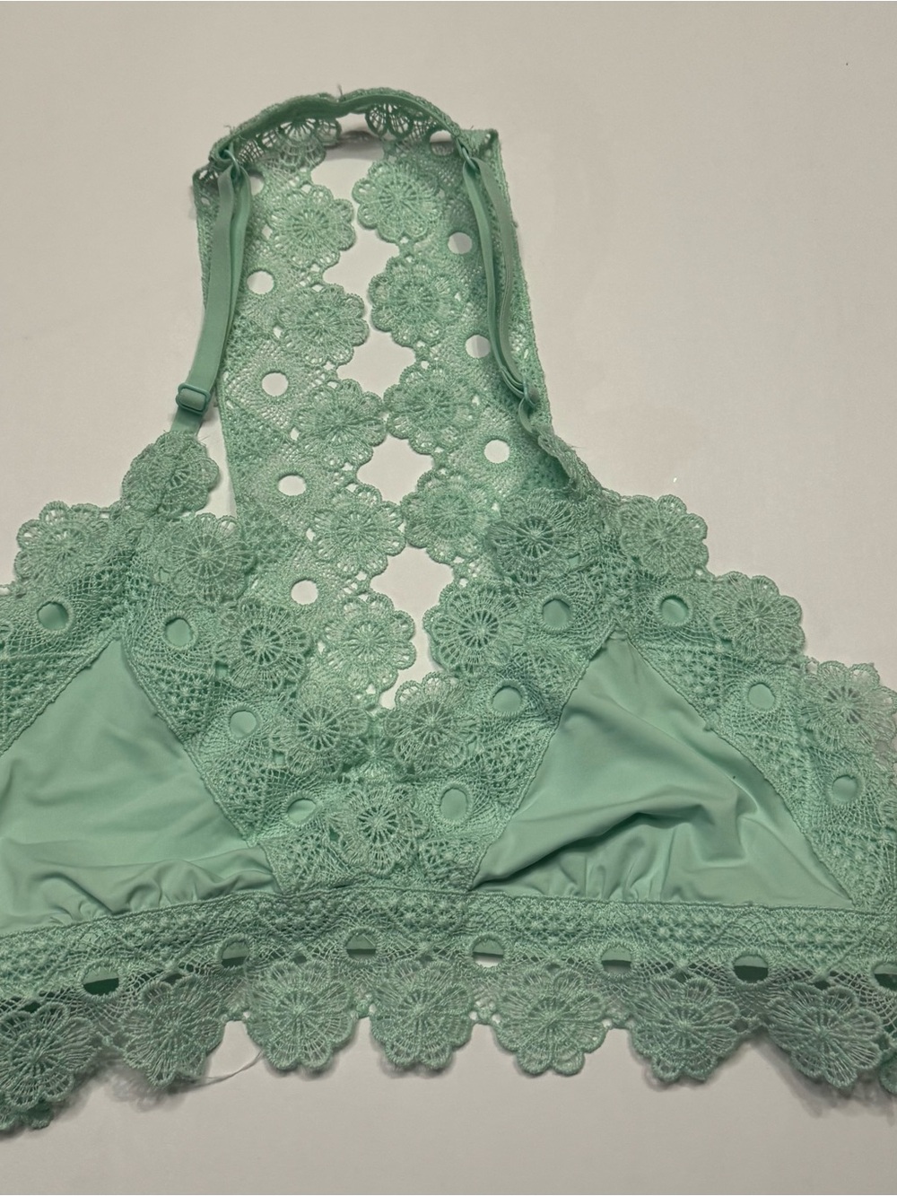 aerie Mint Green Crochet Racerback Bralette